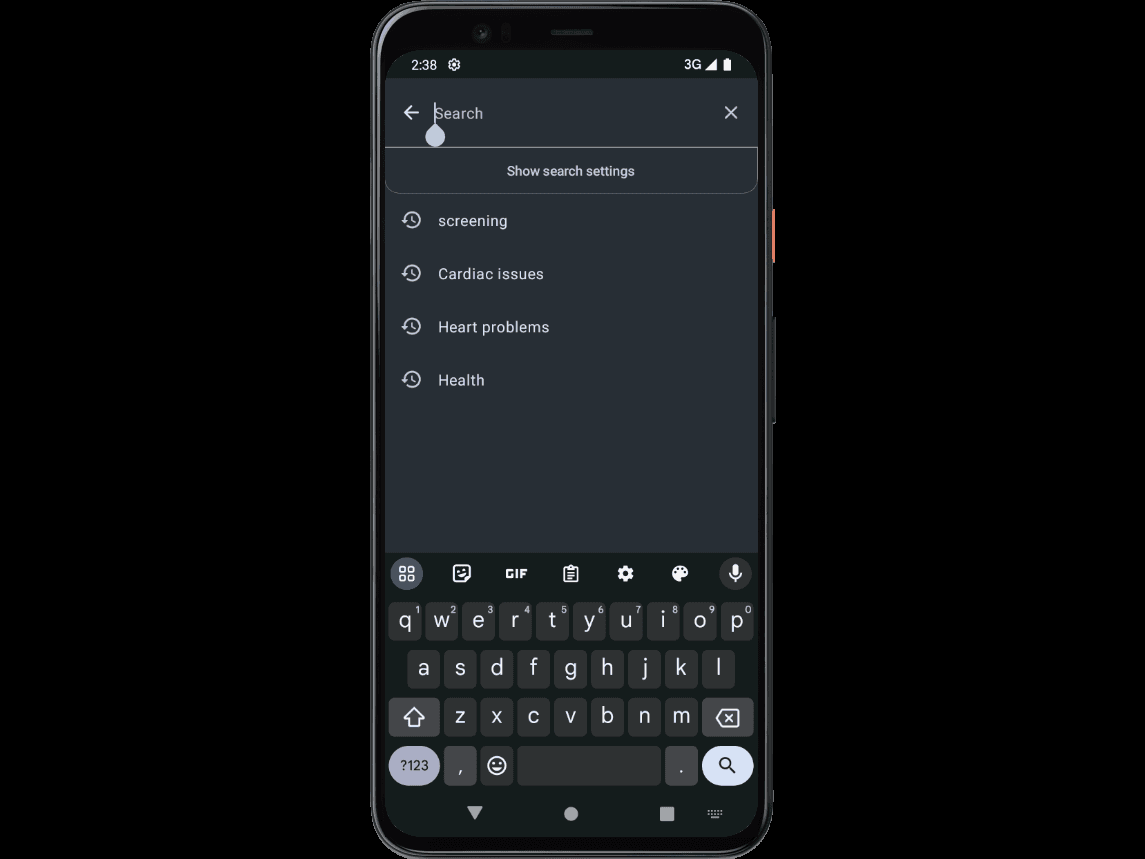 Search History on KopitoMed